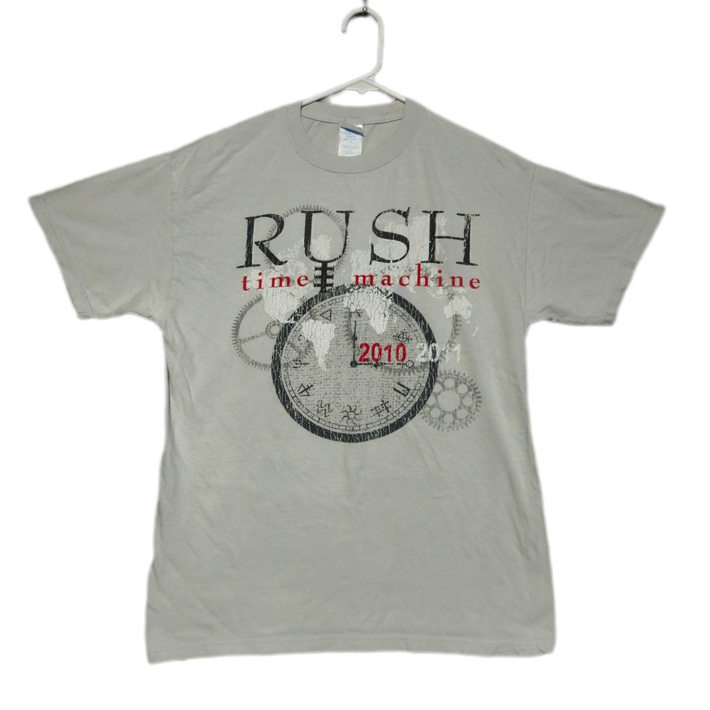 Rush Time Machine Tour T-Shirt Mens Medium Tan 2010 2011 Concert Band Tee